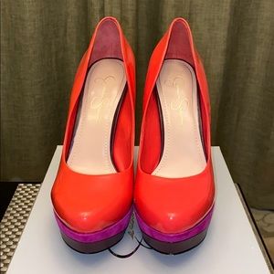 Jessica Simpson Coral High Heels